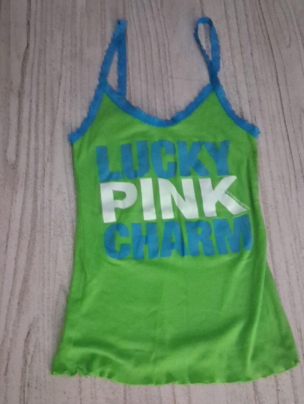 PINK Victoria's Secret Green Tank Top with Pink Tag - Picture 2 of 12